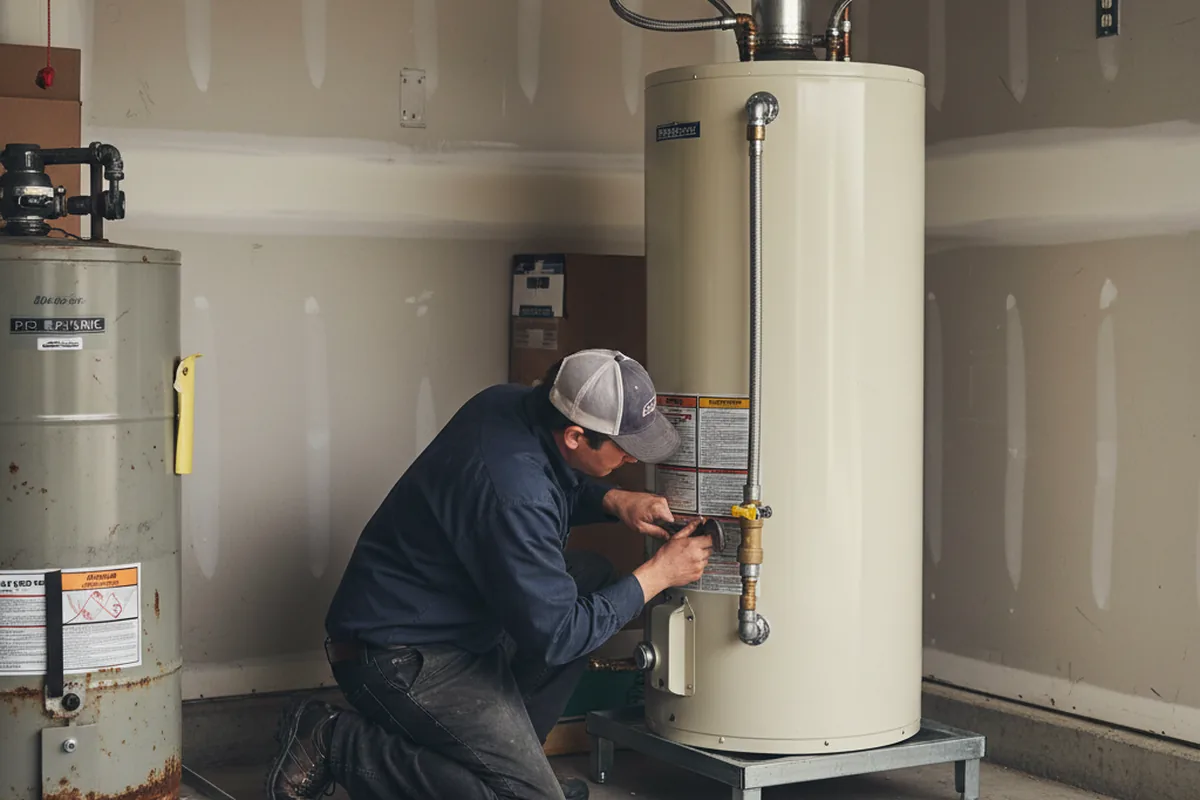 Water heater and shutoff valve replacement in Kerman